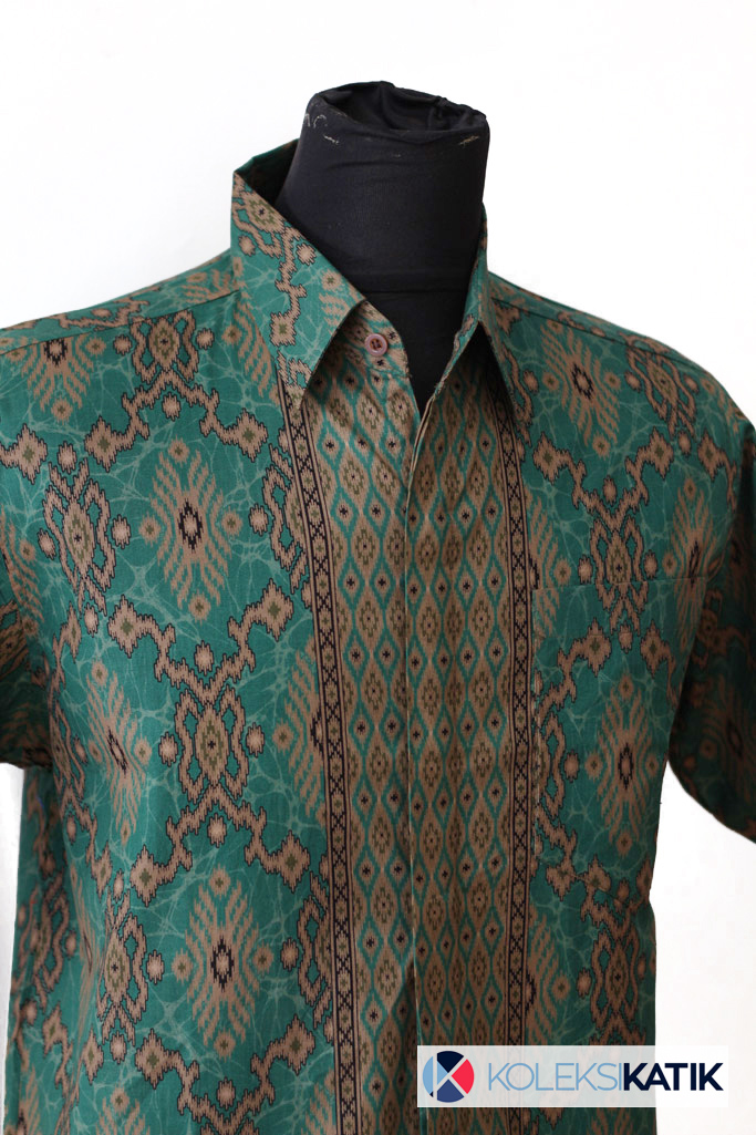 batik negarawan baju Tenun Modern  Ikat  Batik KoleksiKatik.com Coklat Ketupat Kemeja